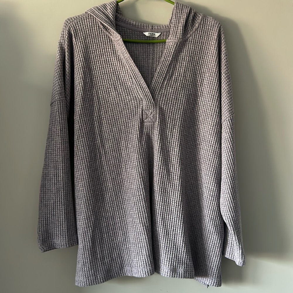 Hooded Waffle sweatshirt